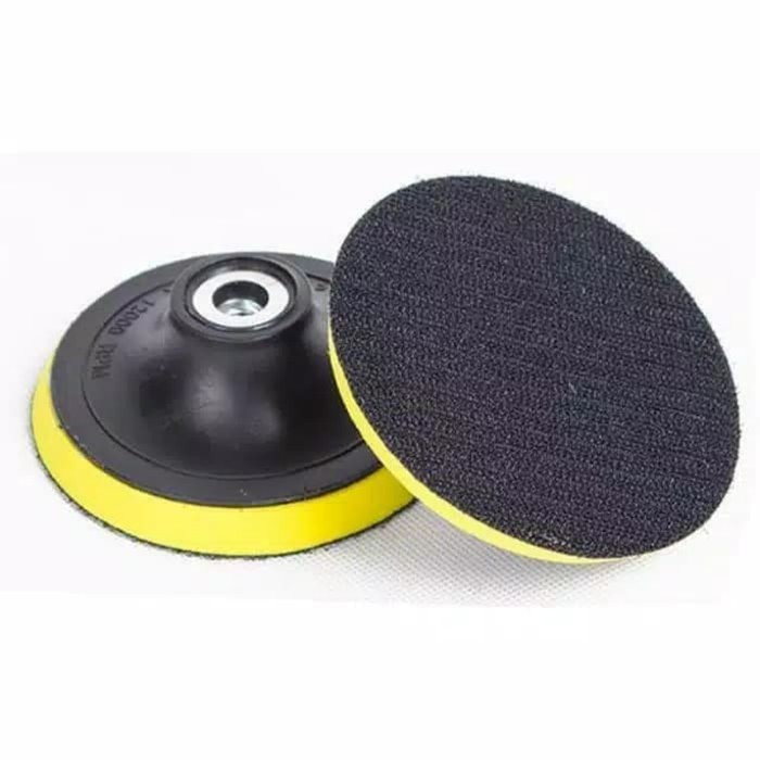 Tatakan Amplas Velcro Gerindra 4 inch Dudukan Bulat Polishing Bor Grinder Sanding Pad 4&quot; 4inch Rekat