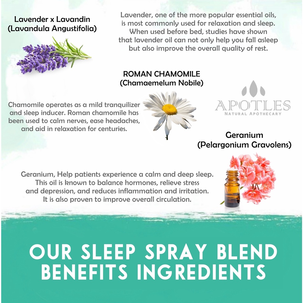 Natural Deep Sleep Aid Aromatherapy Essential Oil Spray Pillowmist Linen Spray 30ml