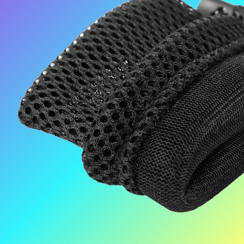 Tas Pouch Serut Bahan Mesh Warna Hitam Produk Digital / Makeup / Hadiah