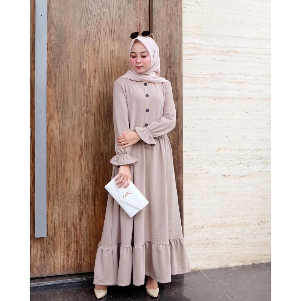 Adinda dress / DRESS WANITA MUSLIMAH / CASUAL DRESS / DRESS KEKINIAN