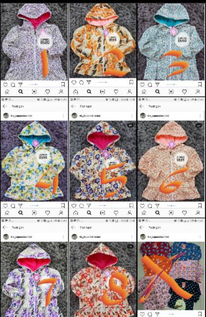 Jaket Anak Flow Kids Motif Cewek Usia 2 Sd 4 Tahun