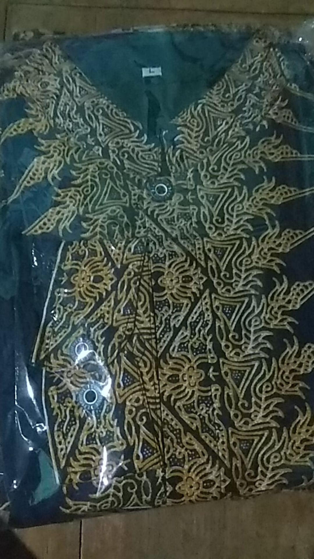 Batik Solo Modern Set Sarung Kemeja Modang Navy