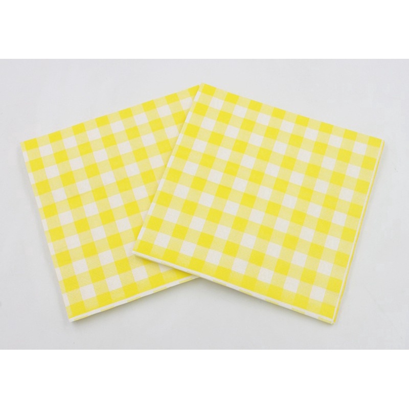 20pcs Lattice Paper Napkin Serbet Minuman Pesta Pernikahan Serbet Motif Warna