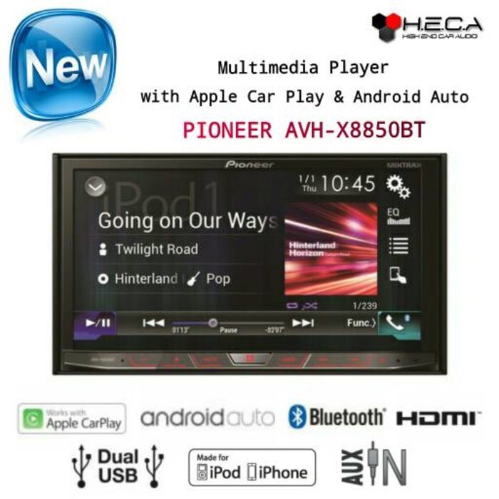 Pioneer AVH-X8850BT Tape Mobil AVHX8850BT Double Din AVH X8850 BT