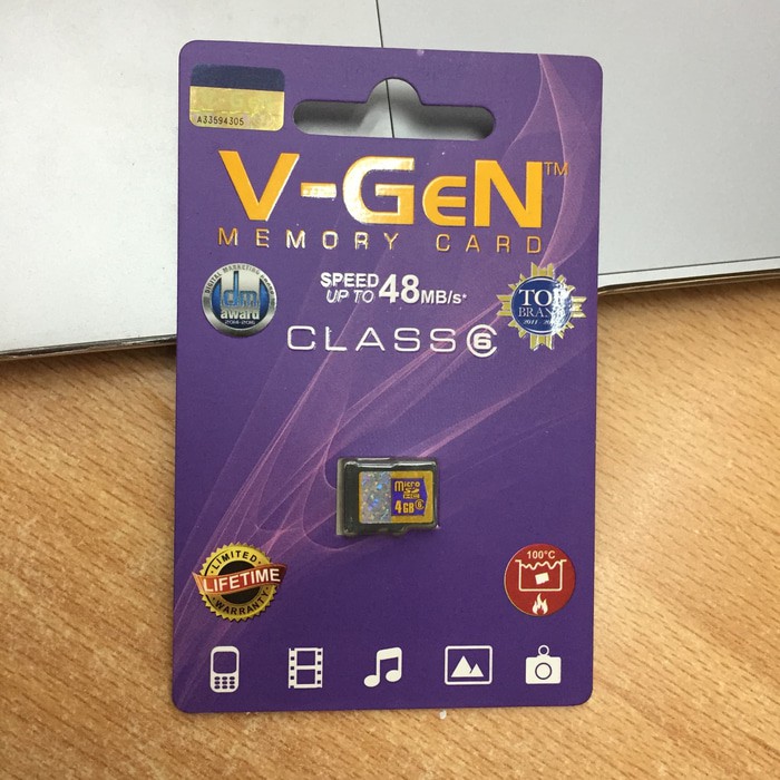 MICRO SD VGEN 4 GB CLASS 6 - MMC VGEN 4 GB CLASS 6