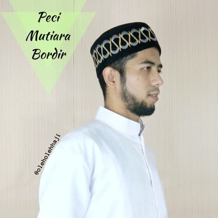 Peci Mutiara Bordir/Peci Haji/Peci Oleh Oleh Haji NBJ