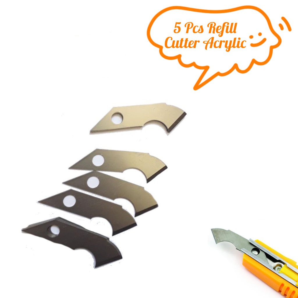 5 Pcs Refill Mata Cutter Acrylic / Refill Pisau Pemotong Mika Akrilik