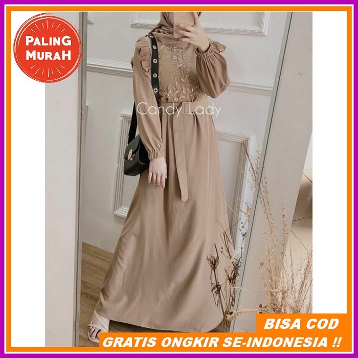 Cod | Arumi Dress Gamis Maxy Shakila Mix Brukat Import Premium Ootd Re Gamis Brukat Kebaya Tile Maxy