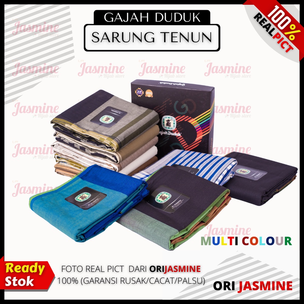 Sarung Gajah Duduk Multi Colour Tenun Pria Laki Sholat