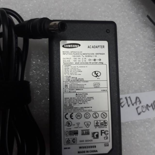 Adaptor charger Casan Laptop samsung ORI 19v-2.1a N143 N145 N148 NC10 N148