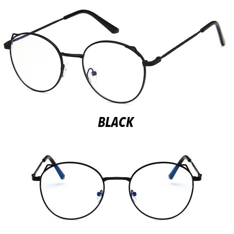 (YUZHU) Bayar di Tempat Korean Ulzzang Retro Bundar Kacamata Wanita Anti Blue Eyeglasses