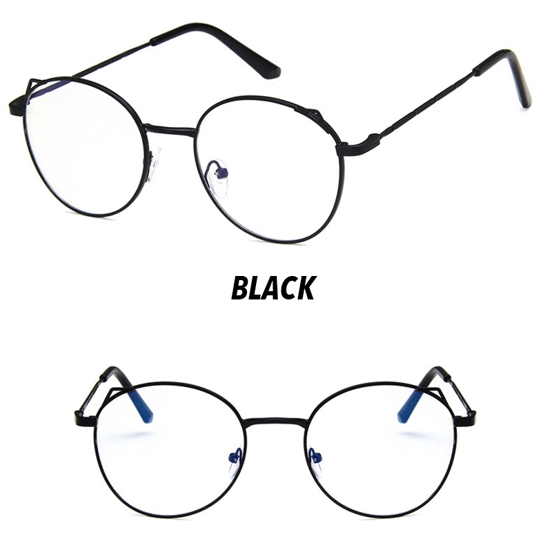 (YUZHU) Bayar di Tempat Korean Cute Mata Kucing Wanita Kacamta Anti Blue Eyeglasses