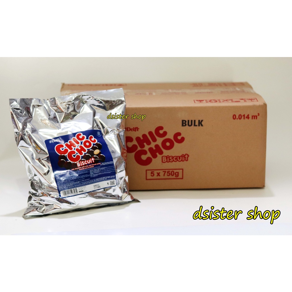 

Coklat CHIC CHOC 750gram Cokelat Delfi Dragees Kemasan Pabrik Almunium Foil ChicChoc