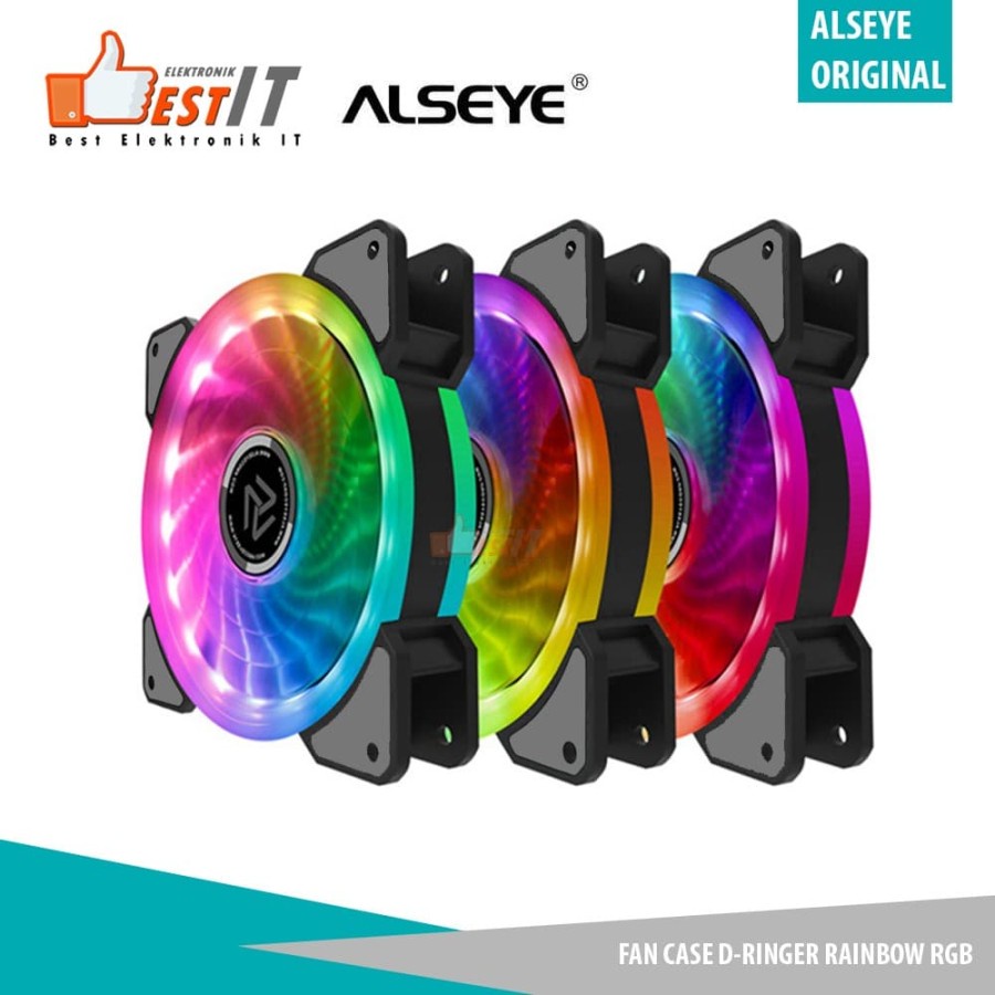 Alseye D-Ringer Rainbow RGB Kipas Fan Casing CPU Gaming LED