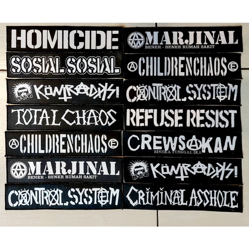 PACTH BORDIR | BACKPACTH | EMBLEM PUNGGUNG SEDANG | EMBLEM METAL STIKER METAL