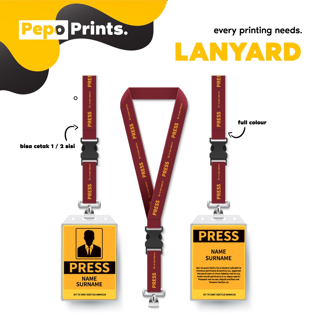 

Pepo - LANYARD / TALI ID CARD / NAME TAG [CUSTOM]