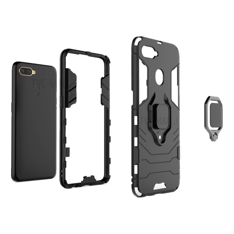 Case Oppo A11K / Realme U1 Hardcase Kickstand Magnetic Ring Ironman Series