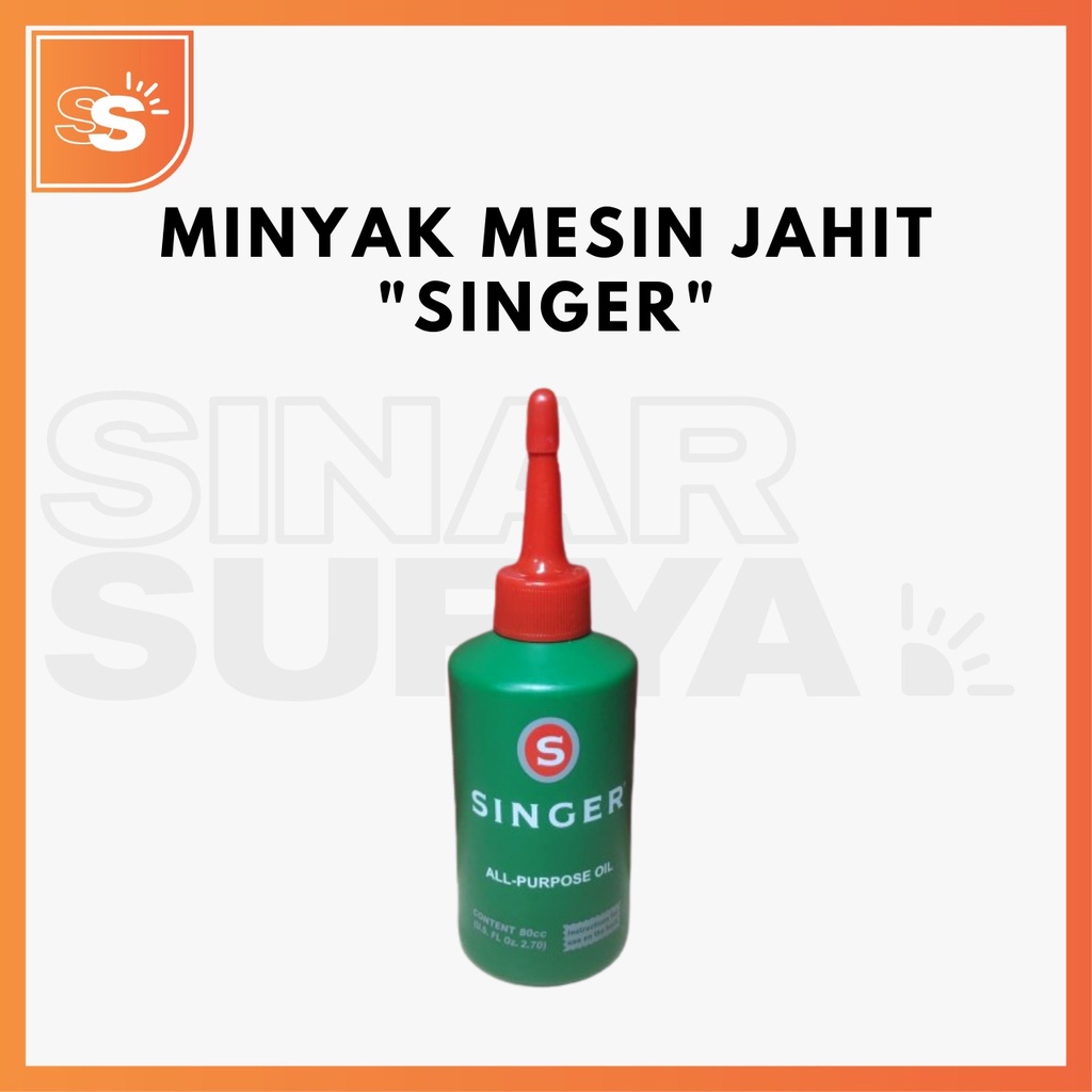 Minyak Pelumas Mesin Jahit Merek Singer Isi 80ml / Oli Mesin Jahit Singer