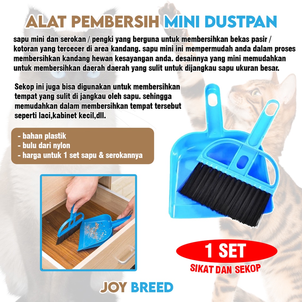 ALAT PEMBERSIH PASIR DAN KOTORAN KUCING SAPU KECIL 1 SET MINI DUSTPAN