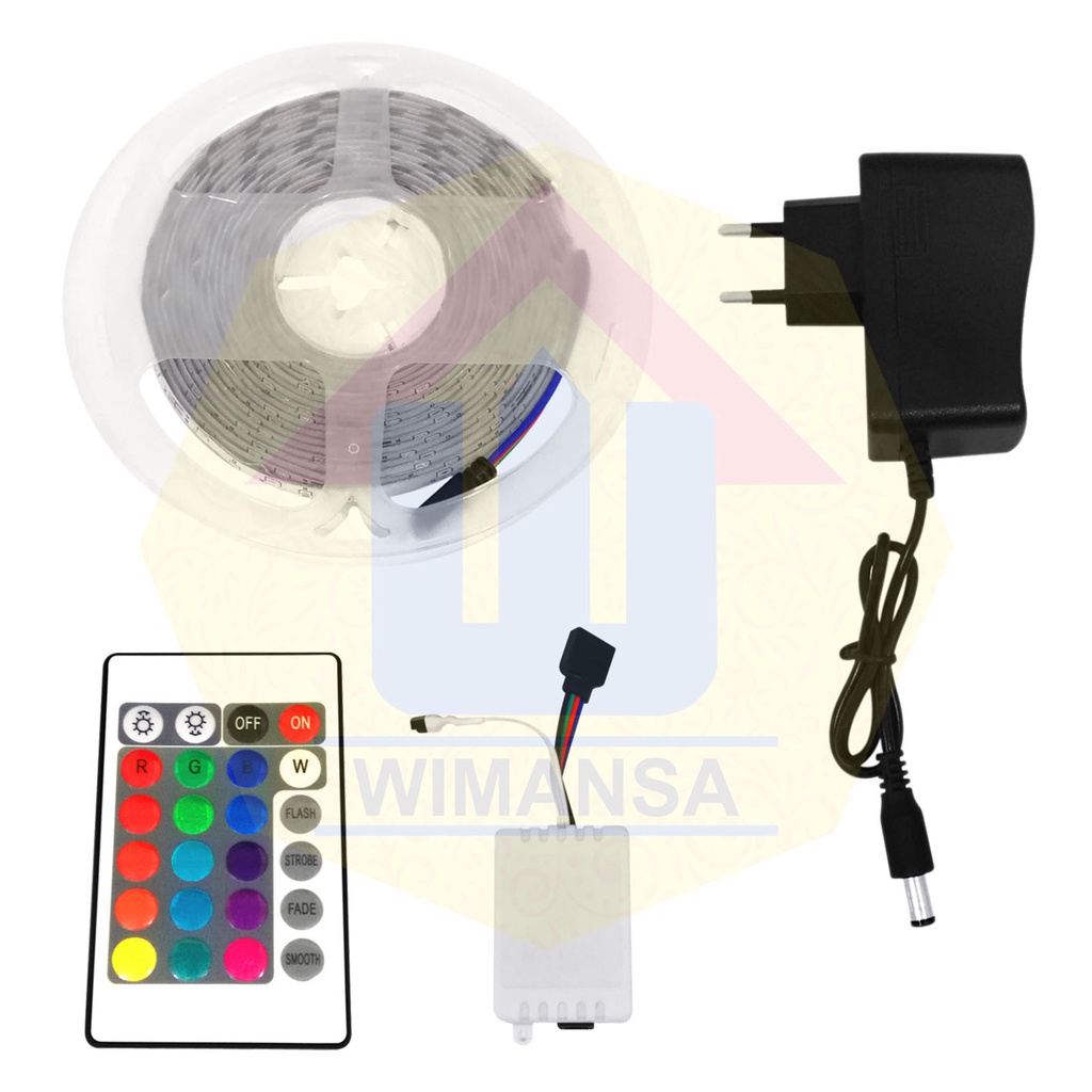 LED STRIP 2835 RGB 4 METER - SET ADAPTOR REMOTE