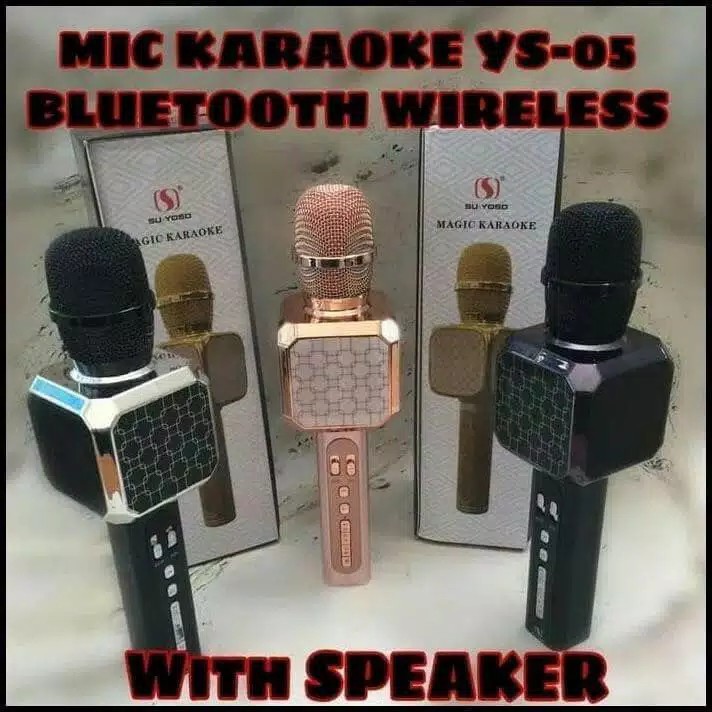 Mic Karaoke Bluetooth YS 05 Original Mic Protable Dan Mic Smule