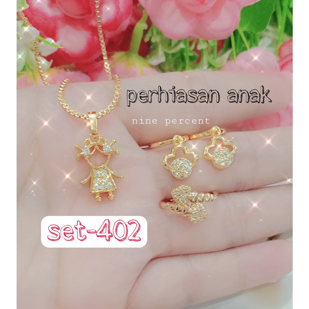 SET ANAK XUPING TERBARU SET PERHIASAN ANAK PERHIASAN ANAK,KALUNG/CINCIN/ANTING