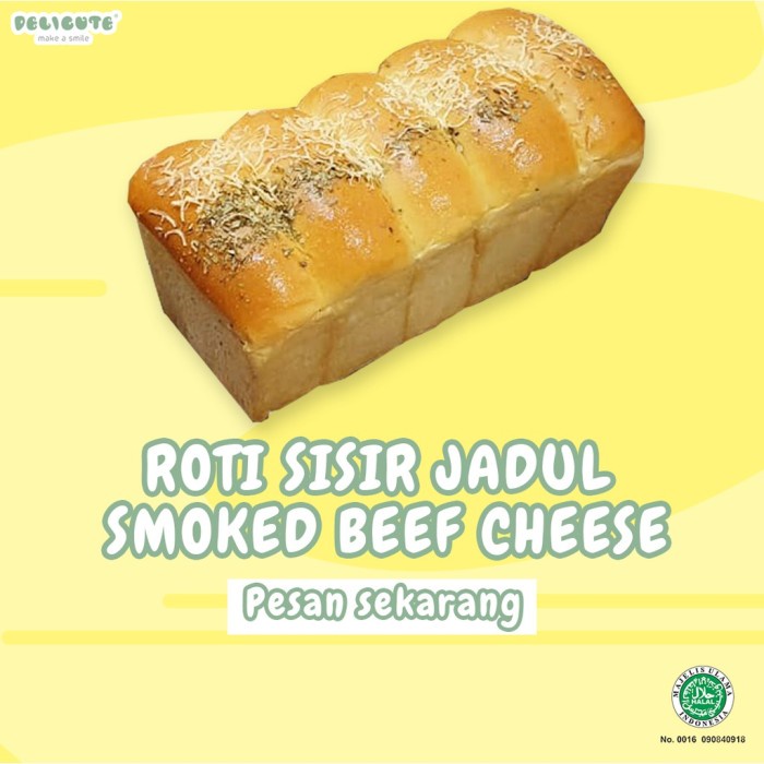 

BISA COD Roti Sisir Jadul Smoked Beef Cheese Delicute