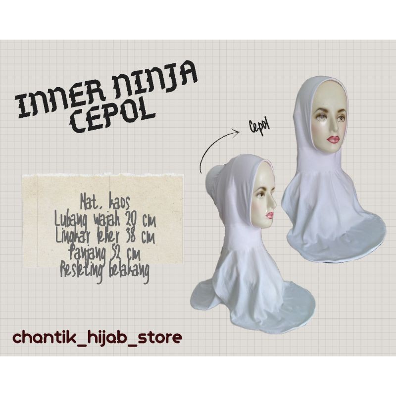 Inner ninja antemb cepol/ciput ninja antemb cepol