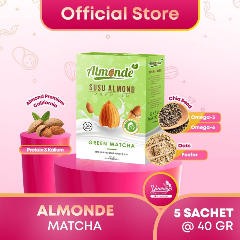 

Almonde Green Matcha susu almond ibu hamil