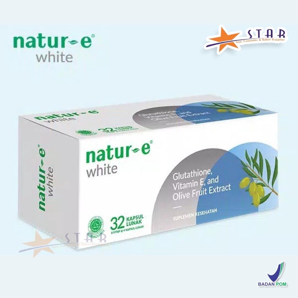 ✨STAR✨{ ISI 32'S } Natur-E White Glutathione Soft Capsule 32's { KAPSUL PUTIH BIRU }