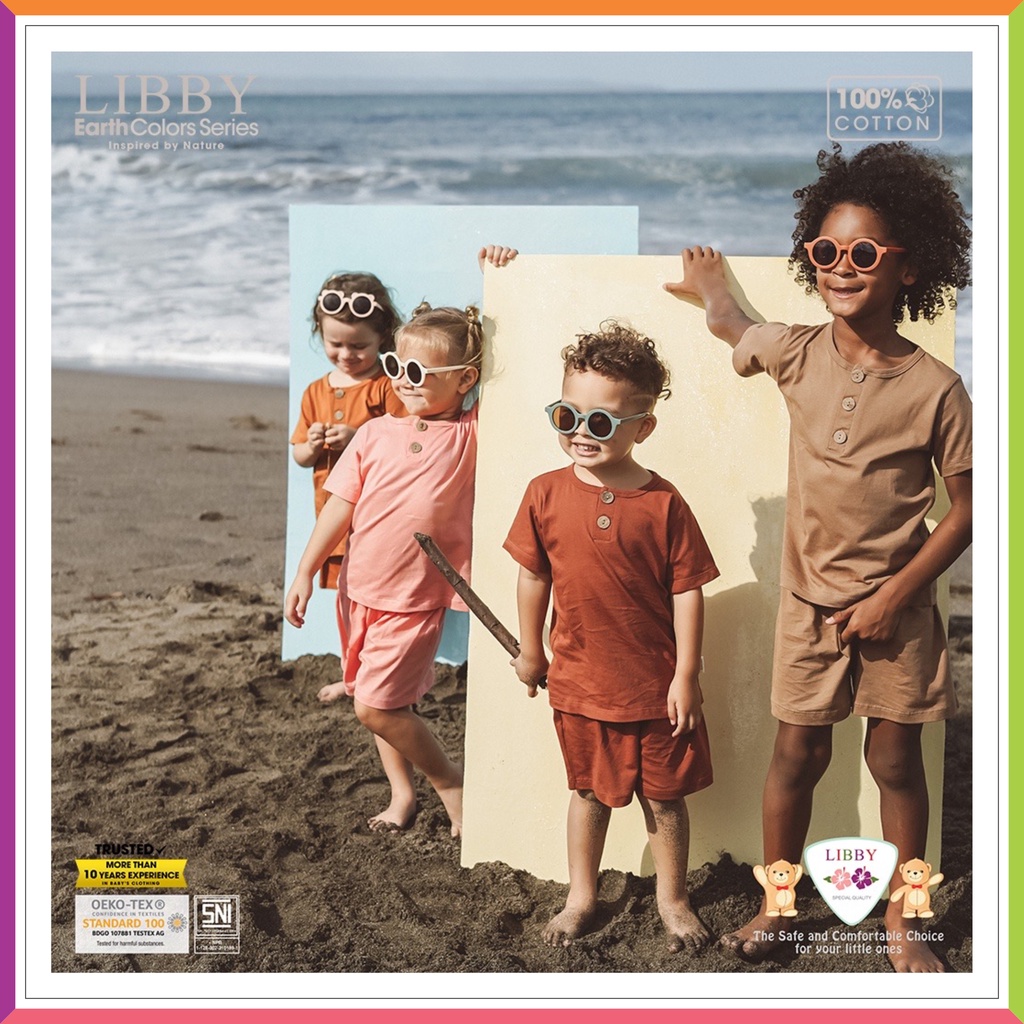 ❤ Fashionbabies ❤ [ TERBARU ] LIBBY REAGAN SET ORIGINAL | EARTH COLOR SERIES | SETELAN OBLONG PENDEK