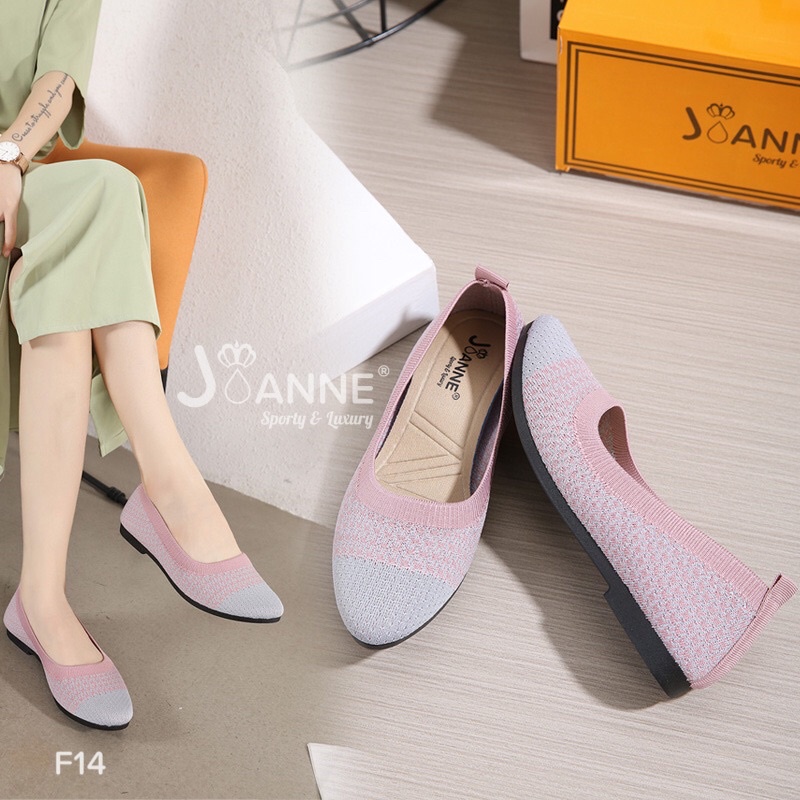 RESTOCK! [ORIGINAL] JOANNE FlyKnit Flat Shoes Sepatu Wanita #F14-3