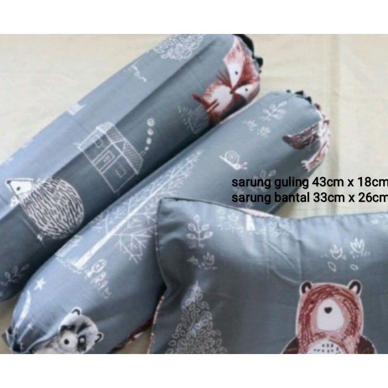 COD sarung bantal guling bayi set 3in1.GRATIS ONGKIR sarung bantal guling bayi katun dispers