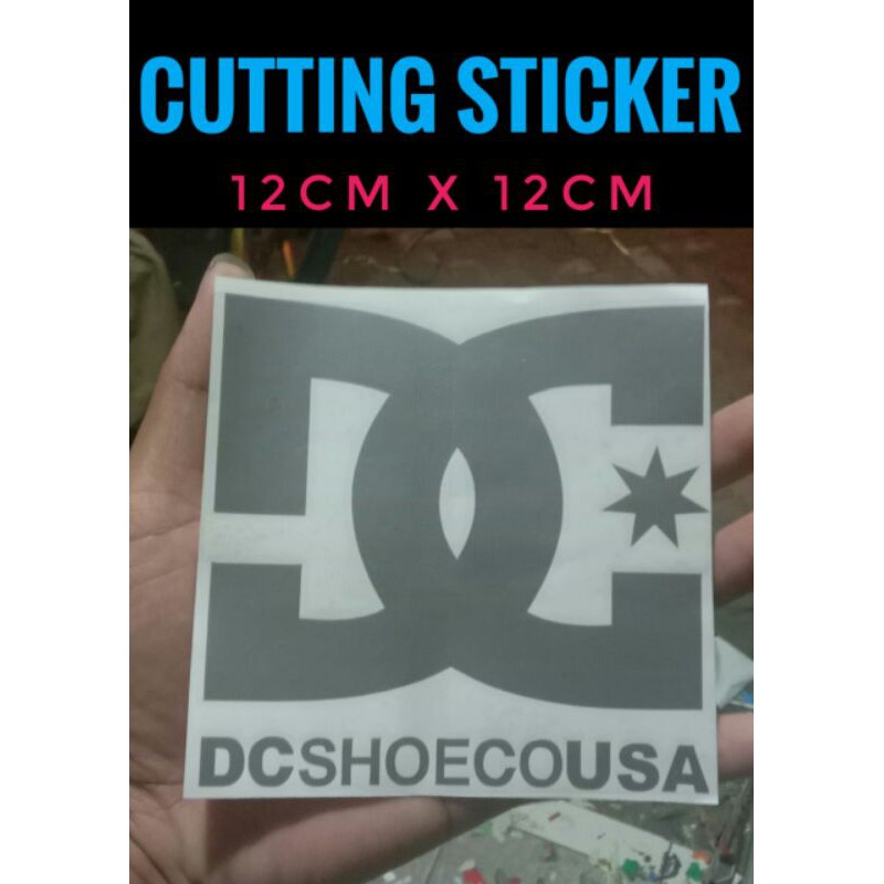 

1pcs Cutting Sticker Dc Shoes Warna Silver Stiker