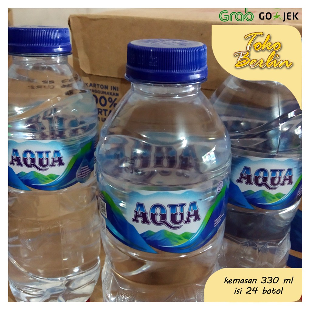 Jual Aqua Air Mineral Kemasan 330 Ml Isi 24 Botol Indonesiashopee Indonesia 6275