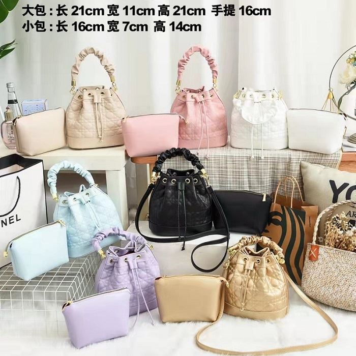 BJ21519 (2IN1) - BEIGE/BLACK/GOLD/LIGHTBLUE/PINK/PURPLE/WHITE - TAS WANITA FASHION IMPORT MODIS ELEGAN TERMURAH TERLARIS TERBARU BAGSTORE JAKARTA TAS BATAM JT1519 LT2025