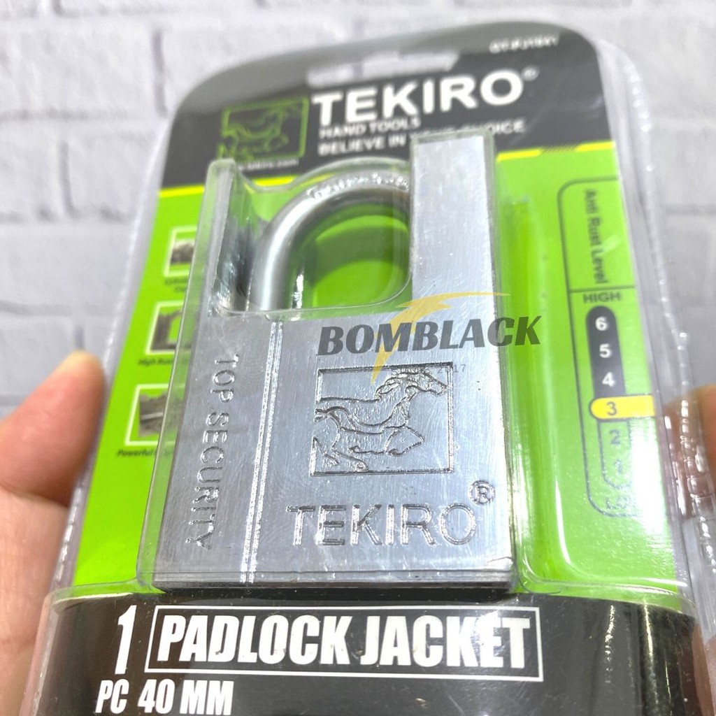 Gembok Jaket 40mm TEKIRO Pagar Rumah Stainless Steel Padlock Jacket