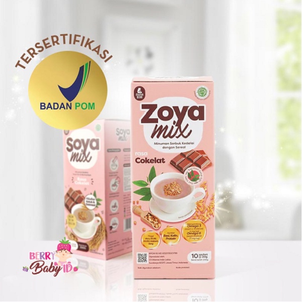 Mama Bear Zoya Mix Susu Pelancar ASI Milk Booster Banana Melon Coklat Berry Mart