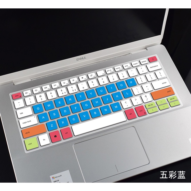 Dell Vostro  3400 14 Inch Notebook Keyboard Film 3405 3401 Computer Protection Film Cute for Inspiron5390，Inspiron5390/5391，5390，Inspiron5490/5493，Inspiron5498,Inspiron5000 FIT 14inch ,Inspiron7391，Inspiron7490, Latitude 3301-Multicolored blue