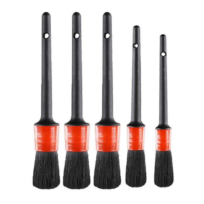 Car Cleaning Brush Set 5 in 1 Kuas Sikat Poles Interior Mobil