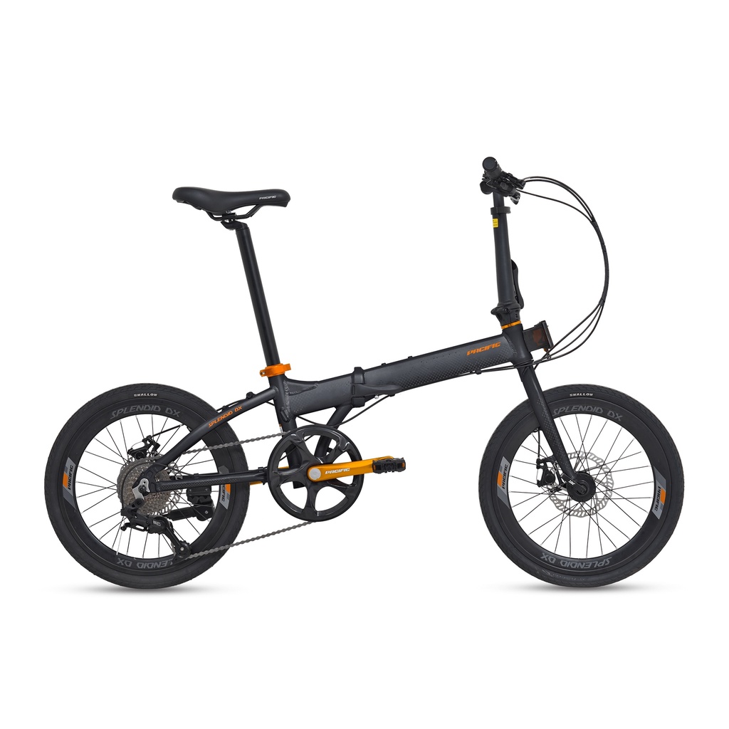 SEPEDA LIPAT PACIFIC SPLENDID DX 20” 9 SPEED FRAME ALLOY MECHANICAL DISC BRAKE BICYCLE FOLDING BIKE