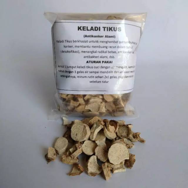 

RUMAH JAMU SOLO - 100gram Keladi tikus kering rempah herbal