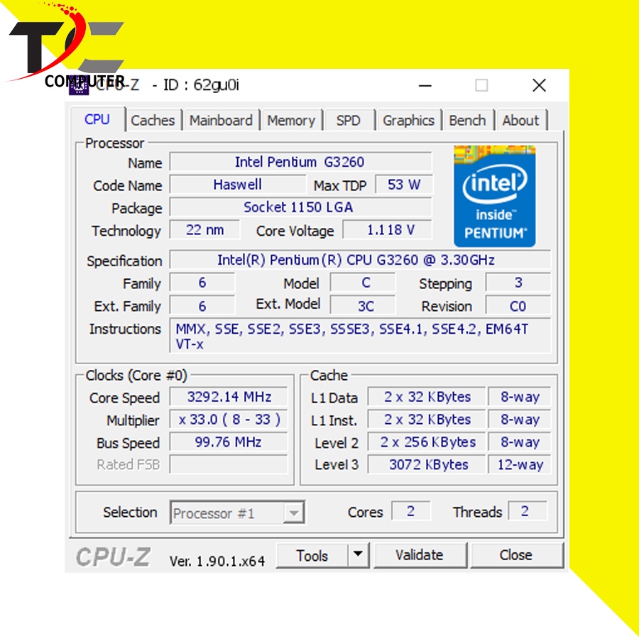 Processor Intel® Pentium® G3260