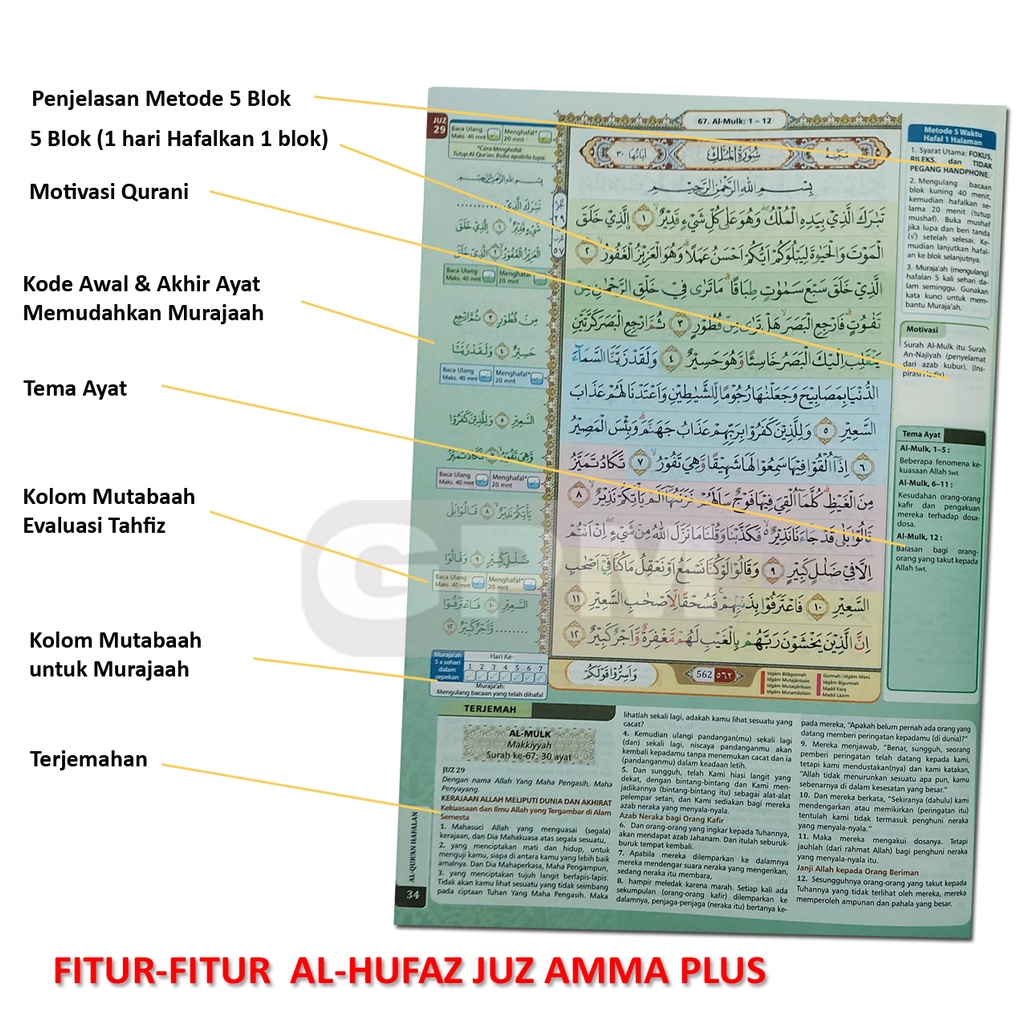 Buku Hafalan Juz Amma Al-Hufaz + Surat Pilihan + Doa Pilihan (Cordoba)