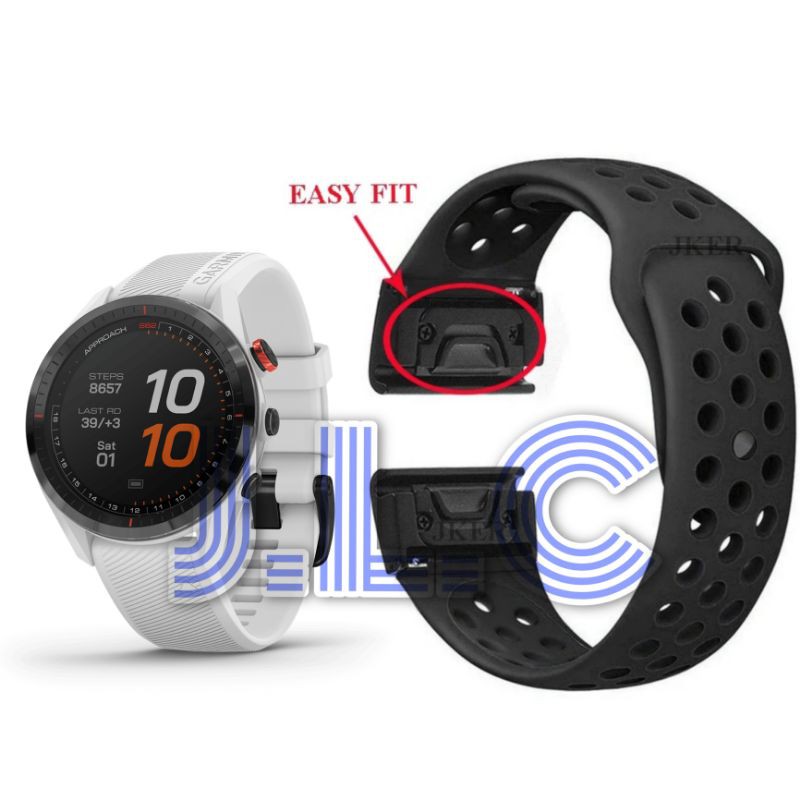 Strap Nike Volt Sport Series Watch Band Quick Fit Release Connector Garmin Approach S60 S62 S70 47mm