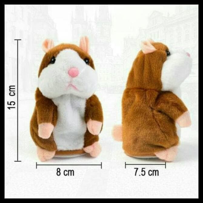 MAINAN BONEKA HAMSTER BISA BICARA DAN BERGERAK - TALKING HAMSTER