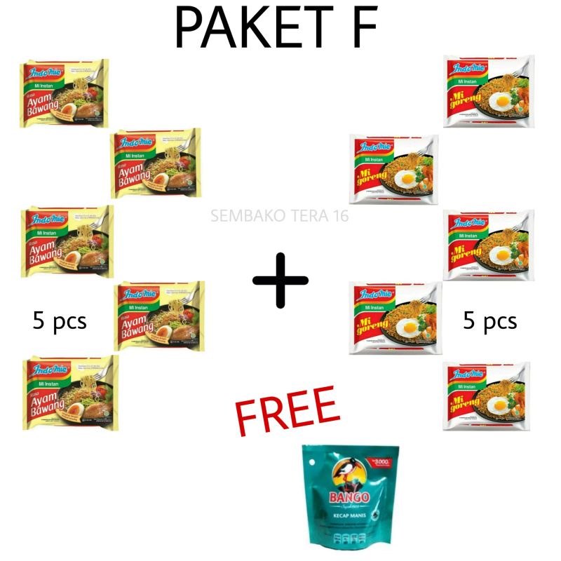 

paket F indomie gratis kecap bango paket sembako murah