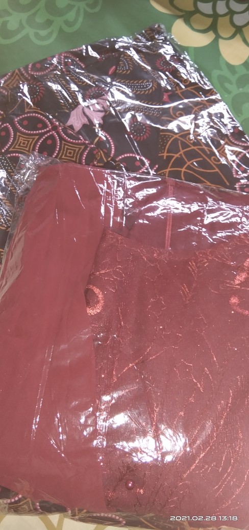 (new Arrival - Termurah) Batik Couple Brukat Selendangan Terbaru - Couple Kresna Maroon