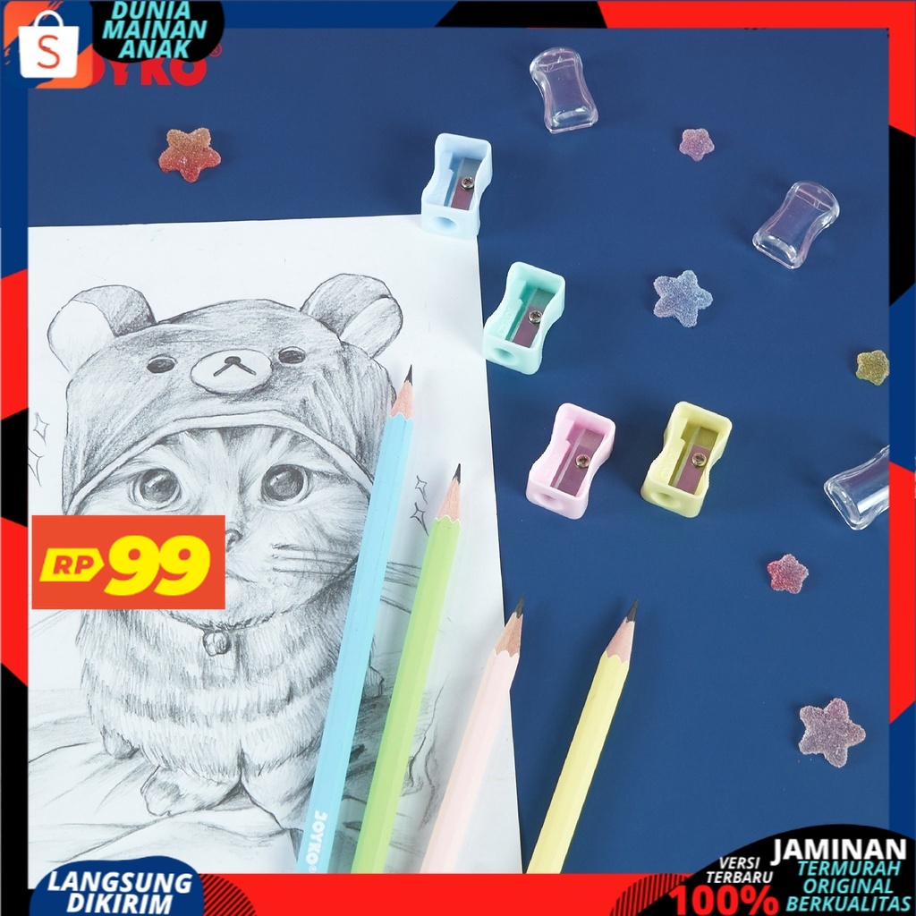 ( PROMO 99 ) Serutan Sharpener Rautan Joyko SP-362PTL Pastel Color Termurah