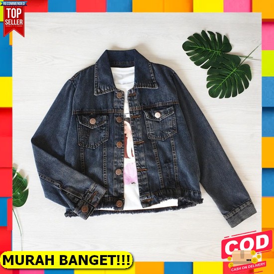 Jaket Denim Wanita Gambar Boneka/Jaket Levis/Jaket Fashion/Jaket Jeans Cewek/Jaket Jeans Wanita/Jake